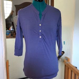 Icebreaker Periwinkle Merino Wool Henley